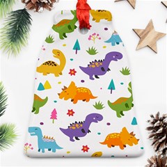 Dinosaurs-seamless-pattern-kids 003 Bell Ornament (two Sides)