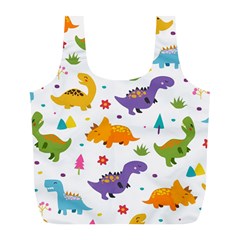 Dinosaurs-seamless-pattern-kids 003 Full Print Recycle Bag (l)