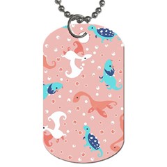 Dinosaurs-seamless-pattern-kids Dog Tag (one Side) by nate14shop