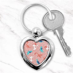 Dinosaurs-seamless-pattern-kids Key Chain (heart) by nate14shop