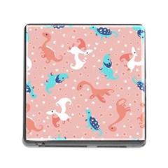 Dinosaurs-seamless-pattern-kids Memory Card Reader (square 5 Slot) by nate14shop