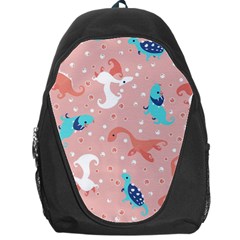 Dinosaurs-seamless-pattern-kids Backpack Bag by nate14shop