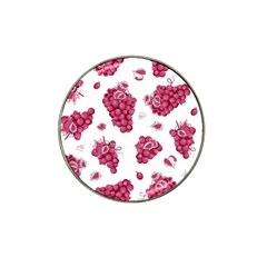 Grape-bunch-seamless-pattern-white-background-with-leaves 001 Hat Clip Ball Marker (10 Pack)