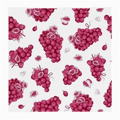 Grape-bunch-seamless-pattern-white-background-with-leaves 001 Medium Glasses Cloth by nate14shop