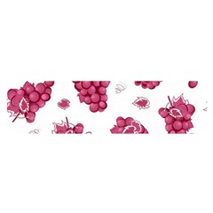 Grape-bunch-seamless-pattern-white-background-with-leaves 001 Oblong Satin Scarf (16  X 60 ) by nate14shop