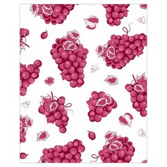 Grape-bunch-seamless-pattern-white-background-with-leaves 001 Drawstring Bag (small) by nate14shop