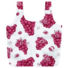 Grape-bunch-seamless-pattern-white-background-with-leaves 001 Full Print Recycle Bag (xxl) by nate14shop