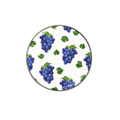 Grape-bunch-seamless-pattern-white-background-with-leaves Hat Clip Ball Marker (4 Pack) by nate14shop