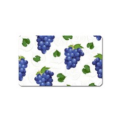 Grape-bunch-seamless-pattern-white-background-with-leaves Magnet (name Card) by nate14shop