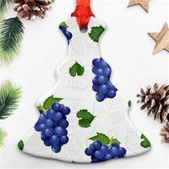 Grape-bunch-seamless-pattern-white-background-with-leaves Ornament (christmas Tree)  by nate14shop