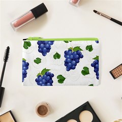 Grape-bunch-seamless-pattern-white-background-with-leaves Cosmetic Bag (xs) by nate14shop