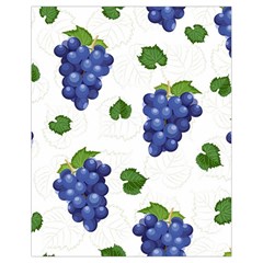 Grape-bunch-seamless-pattern-white-background-with-leaves Drawstring Bag (small) by nate14shop