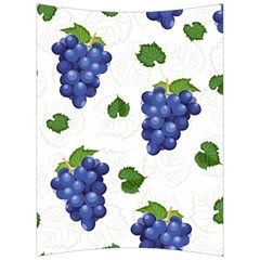 Grape-bunch-seamless-pattern-white-background-with-leaves Back Support Cushion by nate14shop