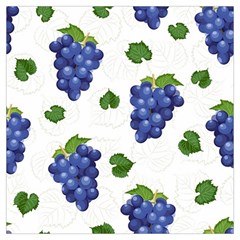 Grape-bunch-seamless-pattern-white-background-with-leaves Lightweight Scarf  by nate14shop