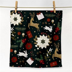 Hand Drawn Christmas Pattern Design Face Towel by nate14shop