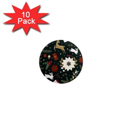 Hand Drawn Christmas Pattern Design 1  Mini Magnet (10 Pack)  by nate14shop