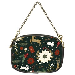 Hand Drawn Christmas Pattern Design Chain Purse (one Side)