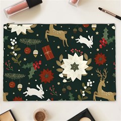 Hand Drawn Christmas Pattern Design Cosmetic Bag (xxl) by nate14shop