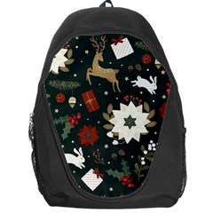 Hand Drawn Christmas Pattern Design Backpack Bag by nate14shop