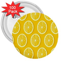 Lemon-fruits-slice-seamless-pattern 3  Buttons (100 Pack)  by nate14shop