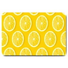 Lemon-fruits-slice-seamless-pattern Large Doormat  by nate14shop