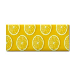 Lemon-fruits-slice-seamless-pattern Hand Towel by nate14shop