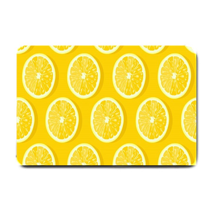 Lemon-fruits-slice-seamless-pattern Small Doormat 