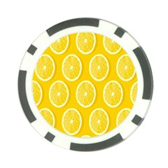 Lemon-fruits-slice-seamless-pattern Poker Chip Card Guard (10 Pack) by nate14shop