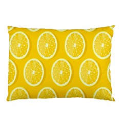 Lemon-fruits-slice-seamless-pattern Pillow Case by nate14shop