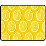 Lemon-fruits-slice-seamless-pattern Double Sided Fleece Blanket (Medium)  58.8 x47.4  Blanket Front