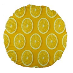 Lemon-fruits-slice-seamless-pattern Large 18  Premium Flano Round Cushions by nate14shop