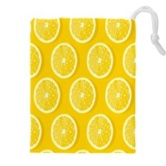 Lemon-fruits-slice-seamless-pattern Drawstring Pouch (5xl) by nate14shop