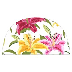 Lily-flower-seamless-pattern-white-background 001 Anti Scalding Pot Cap by nate14shop