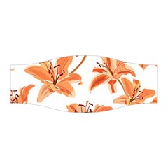 Lily-flower-seamless-pattern-white-background Stretchable Headband