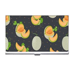 Melon-whole-slice-seamless-pattern Business Card Holder by nate14shop