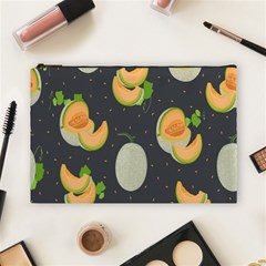 Melon-whole-slice-seamless-pattern Cosmetic Bag (large) by nate14shop