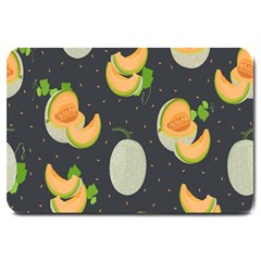 Melon-whole-slice-seamless-pattern Large Doormat  by nate14shop