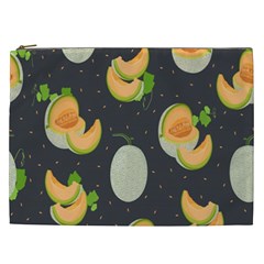 Melon-whole-slice-seamless-pattern Cosmetic Bag (xxl) by nate14shop