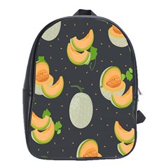 Melon-whole-slice-seamless-pattern School Bag (xl) by nate14shop