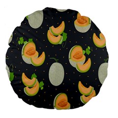 Melon-whole-slice-seamless-pattern Large 18  Premium Flano Round Cushions by nate14shop