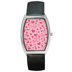 Scattered-love-cherry-blossom-background-seamless-pattern Barrel Style Metal Watch by nate14shop