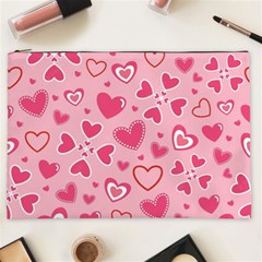 Scattered-love-cherry-blossom-background-seamless-pattern Cosmetic Bag (xxl) by nate14shop