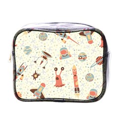 Seamless-background-with-spaceships-stars Mini Toiletries Bag (one Side) by nate14shop