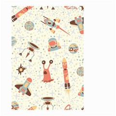 Seamless-background-with-spaceships-stars Small Garden Flag (two Sides) by nate14shop