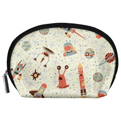 Seamless-background-with-spaceships-stars Accessory Pouch (large)