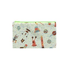 Seamless-background-with-spaceships-stars Cosmetic Bag (xs) by nate14shop