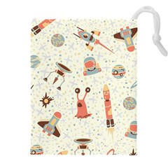 Seamless-background-with-spaceships-stars Drawstring Pouch (4xl)