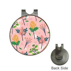 Seamless-floral-pattern 001 Hat Clips With Golf Markers