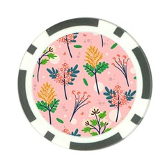 Seamless-floral-pattern 001 Poker Chip Card Guard by nate14shop