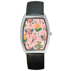 Seamless-floral-pattern 001 Barrel Style Metal Watch by nate14shop